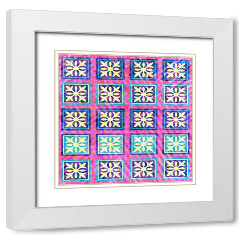 BoHo Girl Pattern 05 White Modern Wood Framed Art Print with Double Matting by LightBoxJournal