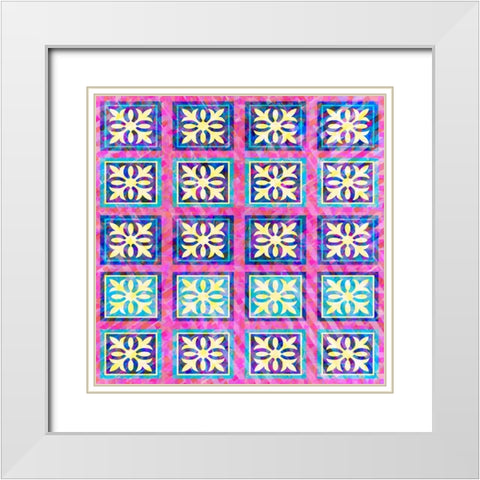 BoHo Girl Pattern 05 White Modern Wood Framed Art Print with Double Matting by LightBoxJournal