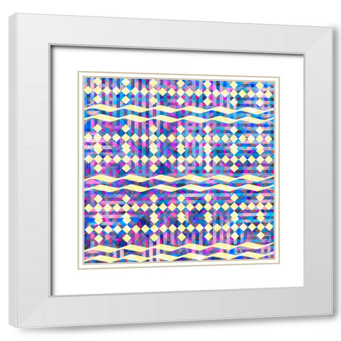 BoHo Girl Pattern 06 White Modern Wood Framed Art Print with Double Matting by LightBoxJournal