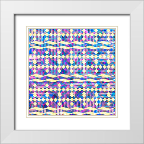 BoHo Girl Pattern 06 White Modern Wood Framed Art Print with Double Matting by LightBoxJournal