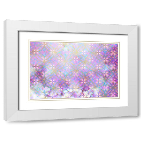 Cherry Blu Pattern 01 White Modern Wood Framed Art Print with Double Matting by LightBoxJournal