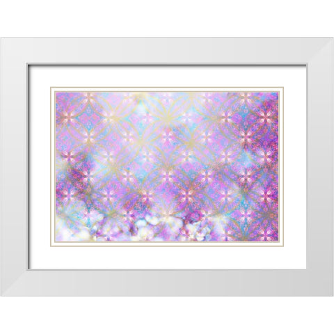 Cherry Blu Pattern 01 White Modern Wood Framed Art Print with Double Matting by LightBoxJournal