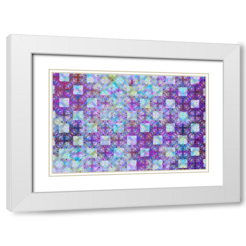 Cherry Blu Pattern 05 White Modern Wood Framed Art Print with Double Matting by LightBoxJournal