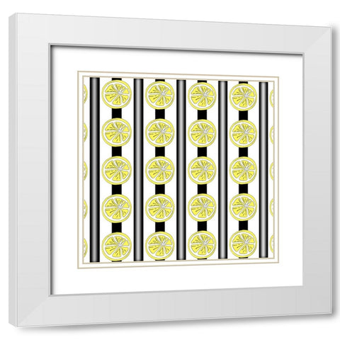 Easy Peasy Lemon 1 White Modern Wood Framed Art Print with Double Matting by LightBoxJournal