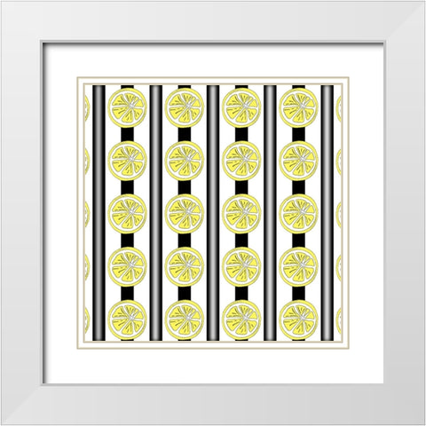 Easy Peasy Lemon 1 White Modern Wood Framed Art Print with Double Matting by LightBoxJournal