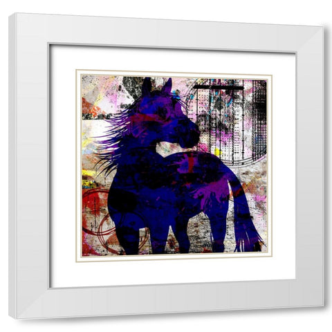 My Painted Pony 03 White Modern Wood Framed Art Print with Double Matting by LightBoxJournal