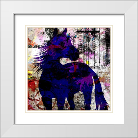 My Painted Pony 03 White Modern Wood Framed Art Print with Double Matting by LightBoxJournal