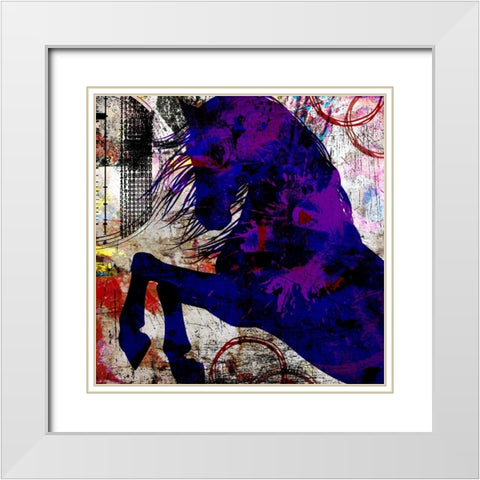 My Painted Pony 04 White Modern Wood Framed Art Print with Double Matting by LightBoxJournal