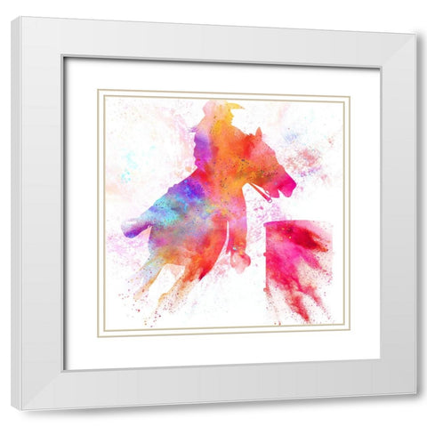 Painted Cowgirl 01 White Modern Wood Framed Art Print with Double Matting by LightBoxJournal