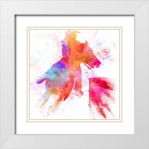Painted Cowgirl 01 White Modern Wood Framed Art Print with Double Matting by LightBoxJournal