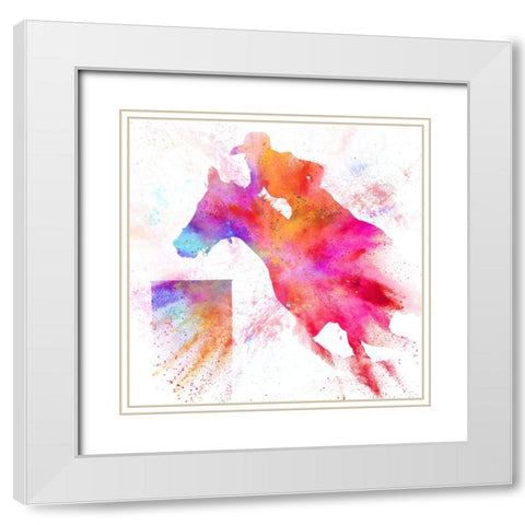 Painted Cowgirl 02 White Modern Wood Framed Art Print with Double Matting by LightBoxJournal