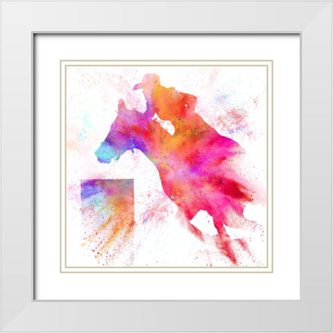 Painted Cowgirl 02 White Modern Wood Framed Art Print with Double Matting by LightBoxJournal