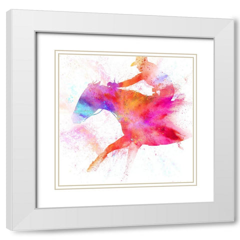 Painted Cowgirl 04 White Modern Wood Framed Art Print with Double Matting by LightBoxJournal