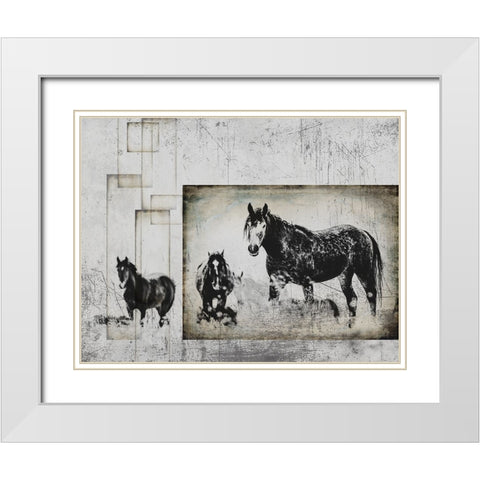 Wild Horses of the Great Basin 07 White Modern Wood Framed Art Print with Double Matting by LightBoxJournal