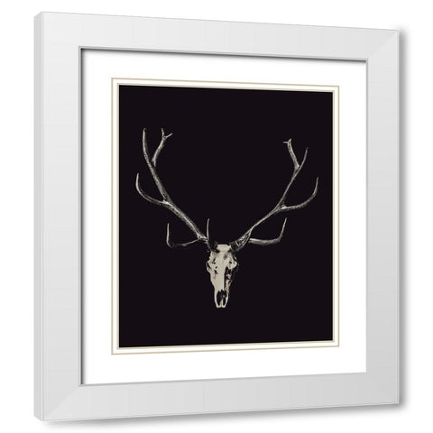 The Rustic Antler 01 White Modern Wood Framed Art Print with Double Matting by LightBoxJournal