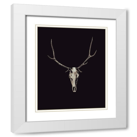 The Rustic Antler 03 White Modern Wood Framed Art Print with Double Matting by LightBoxJournal