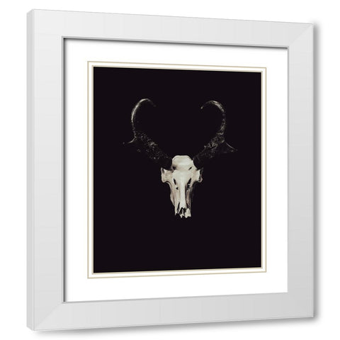 The Rustic Antler 05 White Modern Wood Framed Art Print with Double Matting by LightBoxJournal