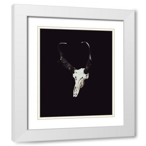 The Rustic Antler 07 White Modern Wood Framed Art Print with Double Matting by LightBoxJournal