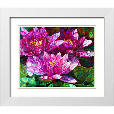 Triumvirate White Modern Wood Framed Art Print with Double Matting by Budan, Mandy