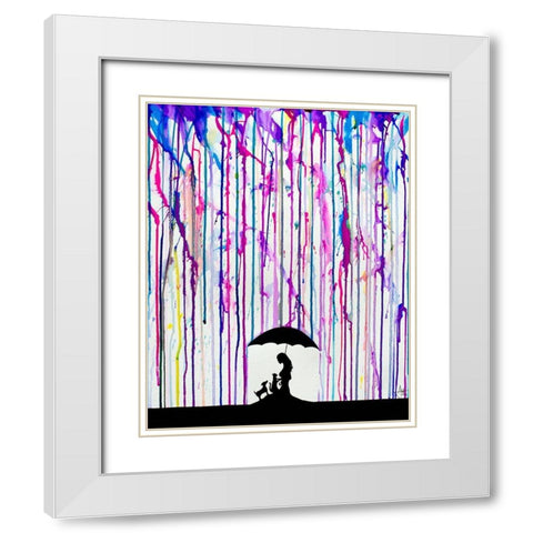 Cradle White Modern Wood Framed Art Print with Double Matting by Allante, Marc