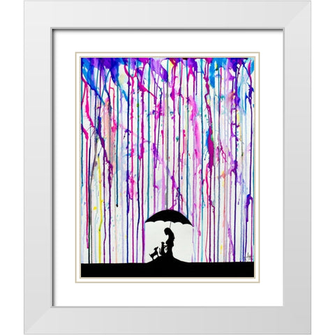 Cradle White Modern Wood Framed Art Print with Double Matting by Allante, Marc