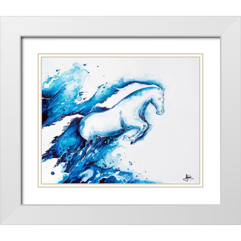 Ride the Lightning White Modern Wood Framed Art Print with Double Matting by Allante, Marc