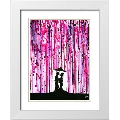 Wild Blossoms White Modern Wood Framed Art Print with Double Matting by Allante, Marc