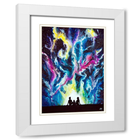 Stardust White Modern Wood Framed Art Print with Double Matting by Allante, Marc