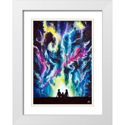 Stardust White Modern Wood Framed Art Print with Double Matting by Allante, Marc