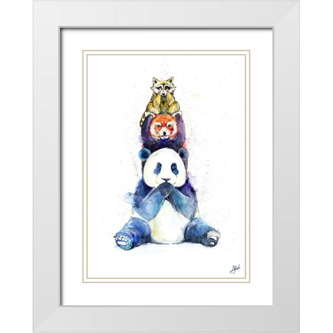 Pandamonium White Modern Wood Framed Art Print with Double Matting by Allante, Marc