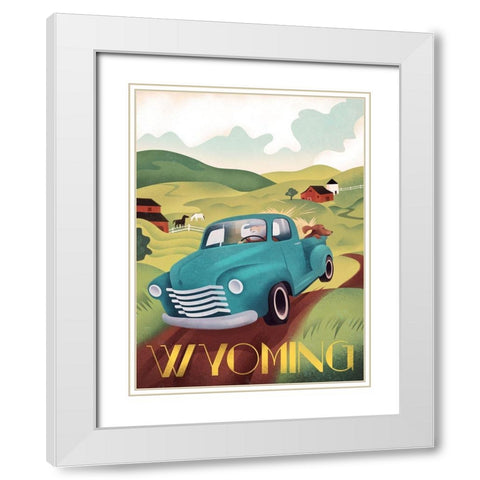 Wyoming White Modern Wood Framed Art Print with Double Matting by Wickstrom, Martin