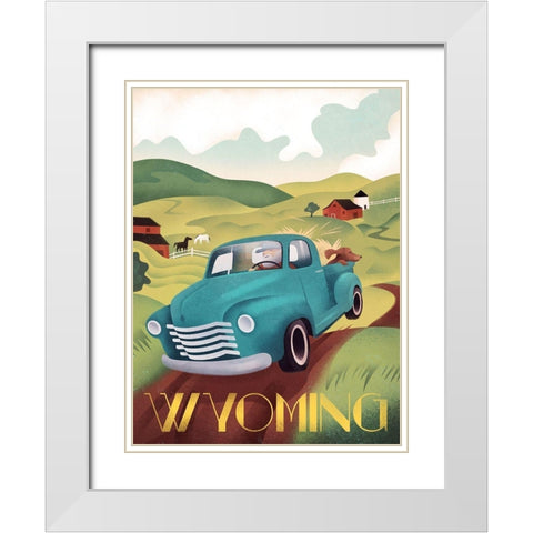 Wyoming White Modern Wood Framed Art Print with Double Matting by Wickstrom, Martin