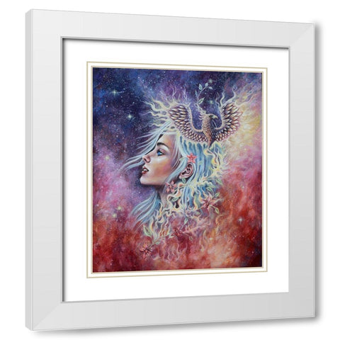 Out of the Ashes White Modern Wood Framed Art Print with Double Matting by Wickstrom, Martin