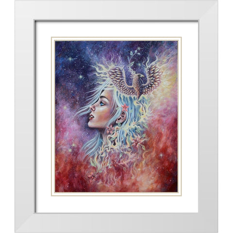 Out of the Ashes White Modern Wood Framed Art Print with Double Matting by Wickstrom, Martin