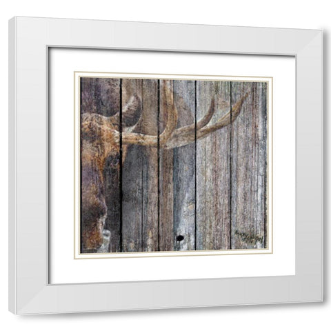 The Moose White Modern Wood Framed Art Print with Double Matting by Murray Henderson Fine Art