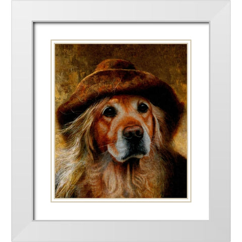 Gold Digger White Modern Wood Framed Art Print with Double Matting by Murray Henderson Fine Art