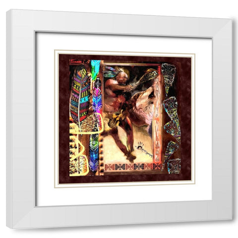 Lacrosse White Modern Wood Framed Art Print with Double Matting by Murray Henderson Fine Art