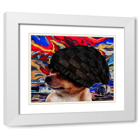The Dude White Modern Wood Framed Art Print with Double Matting by Murray Henderson Fine Art