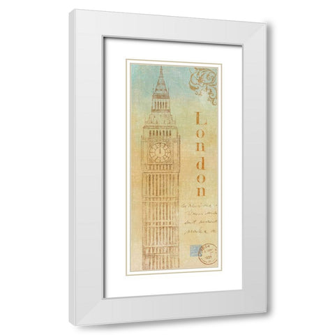 Travel Monuments III White Modern Wood Framed Art Print with Double Matting by Zaccheo, John