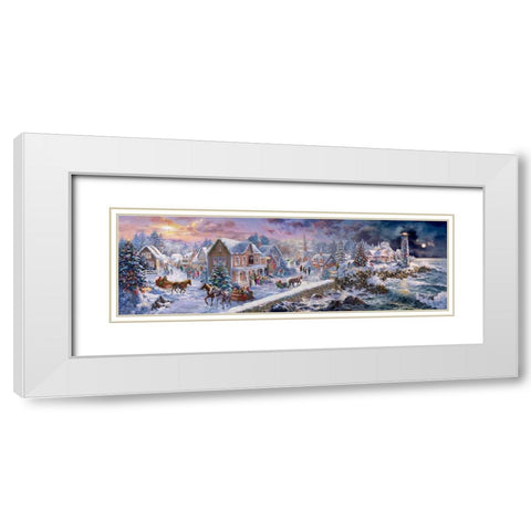 Holiday at Seaside White Modern Wood Framed Art Print with Double Matting by Boehme, Nicky