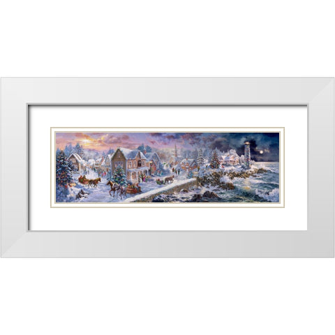 Holiday at Seaside White Modern Wood Framed Art Print with Double Matting by Boehme, Nicky