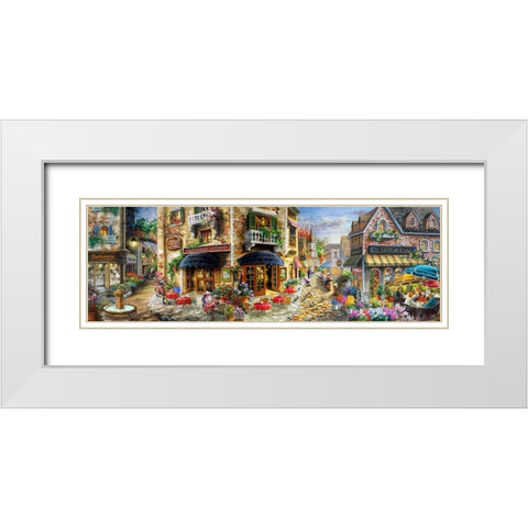 Late Afternoon in Italy White Modern Wood Framed Art Print with Double Matting by Boehme, Nicky