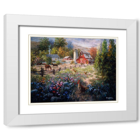 Grazing The Fertile Farmland White Modern Wood Framed Art Print with Double Matting by Boehme, Nicky