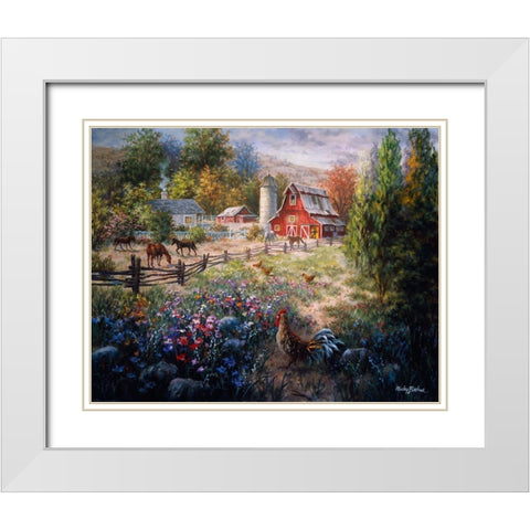 Grazing The Fertile Farmland White Modern Wood Framed Art Print with Double Matting by Boehme, Nicky
