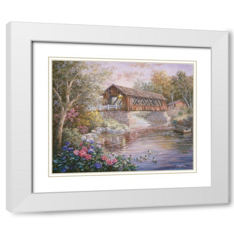 Country Thoroughfare White Modern Wood Framed Art Print with Double Matting by Boehme, Nicky