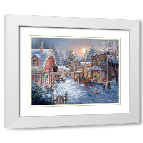 Good Old Days White Modern Wood Framed Art Print with Double Matting by Boehme, Nicky