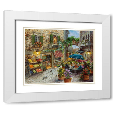 Contentment White Modern Wood Framed Art Print with Double Matting by Boehme, Nicky