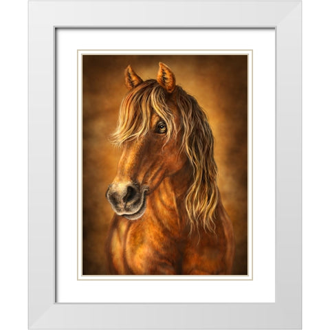 Gold White Modern Wood Framed Art Print with Double Matting by LaMontagne, Patrick
