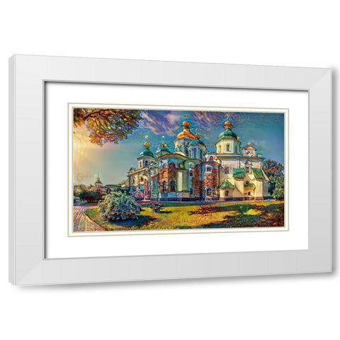 Kyiv Ukraine Saint Sophia Cathedral White Modern Wood Framed Art Print with Double Matting by Gavidia, Pedro