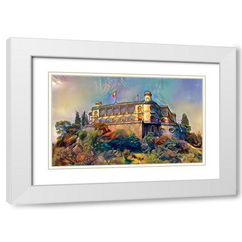Mexico City Chapultepec Castle Ver2 White Modern Wood Framed Art Print with Double Matting by Gavidia, Pedro